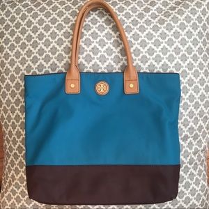 Tory Burch teal tote